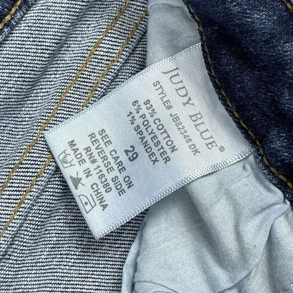 Judy Blue Jeans Womens 29 Blue Denim Stretch Boyfriend Fit‎ Casual Ladies Pants - Picture 13 of 16